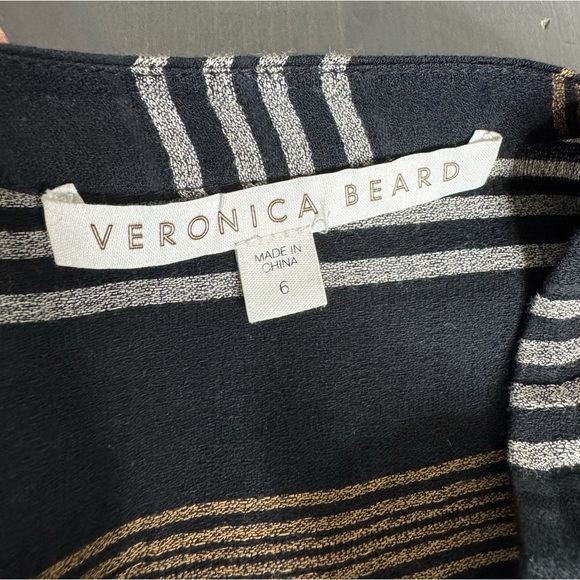 Veronica Beard Ruched Emory Striped Shirt Dress - Picture 10 of 10